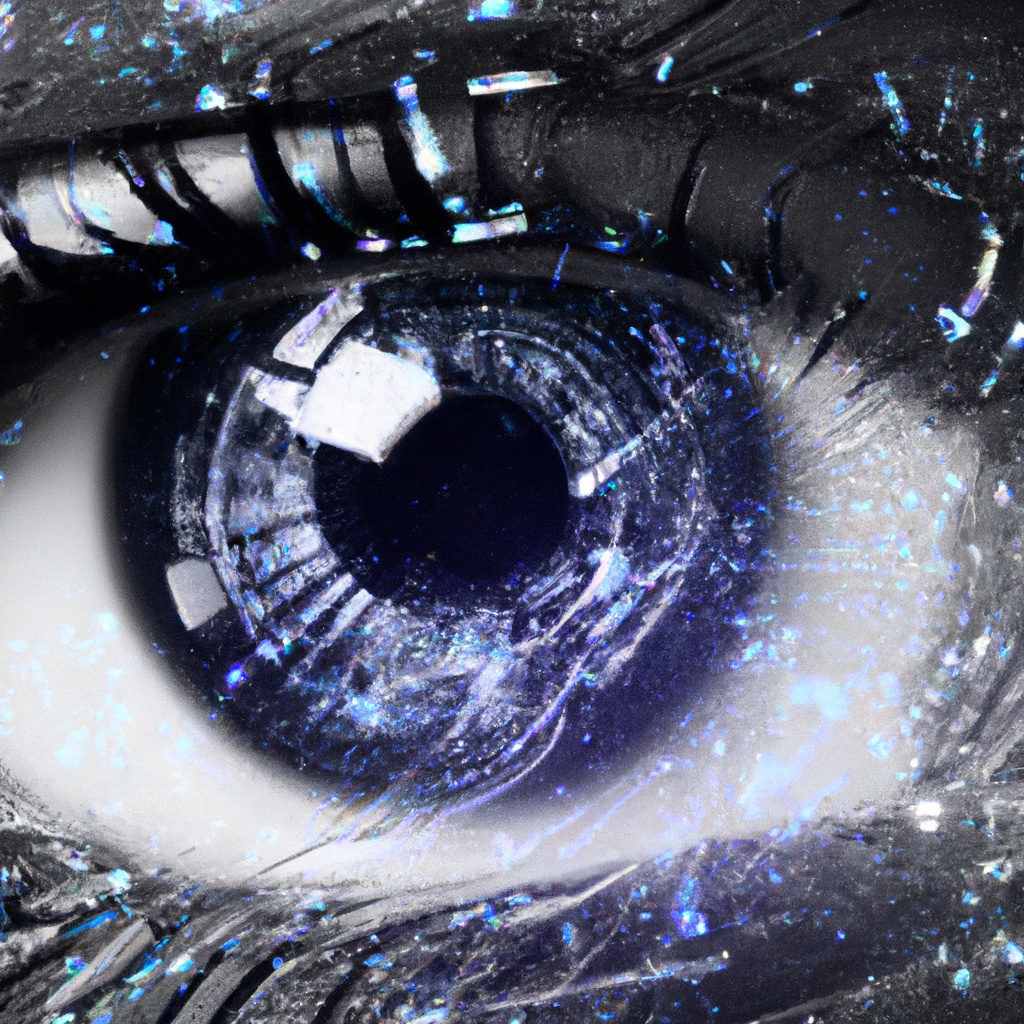 Close-up,Of,An,Iris,,Intricate,Detailing,,Cool,Blues,And,Greys,